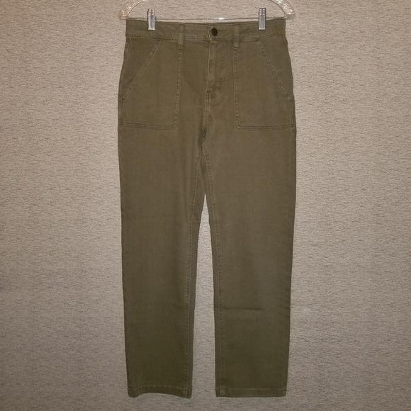 Cato Pants - Women's CATO Pants Olive Green Size 6 Khaki Comfort Stretch Hi-Rise Tapered Leg